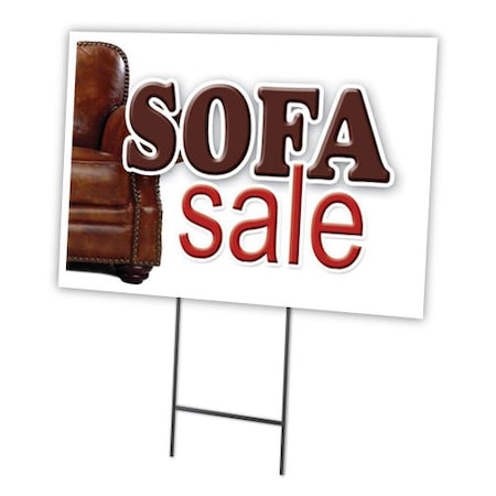 Signmission Sofa Sale Yard Sign & Stake outdoor plastic coroplast window, C-1216-DS-Sofa Sale C-1216-DS-Sofa Sale